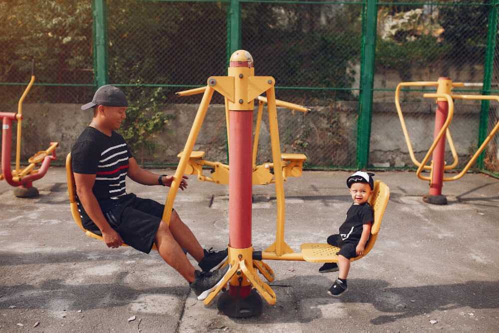 society playground setup, apartment outdoor play area, school playground installation