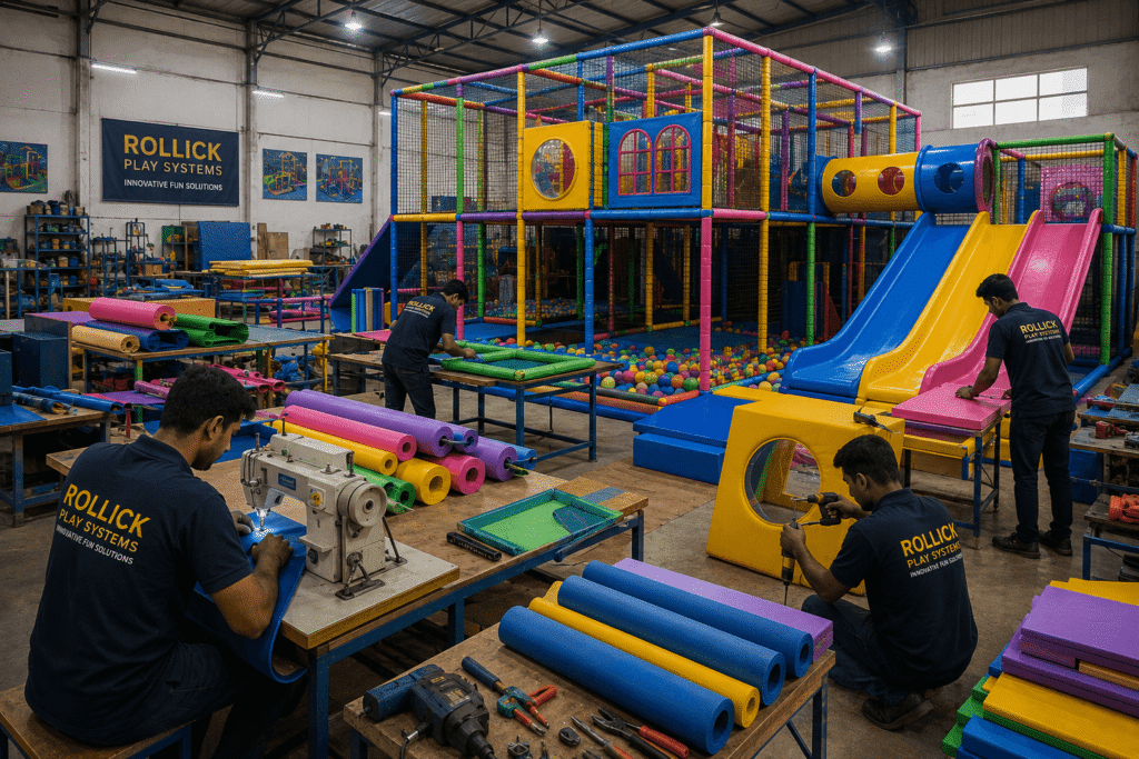 Low budget indoor equipment playground manufactuing in India